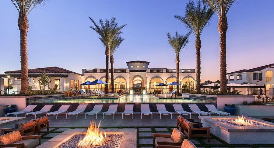 Almeria at Ocotillo community courtyard, Chandler, Arizona